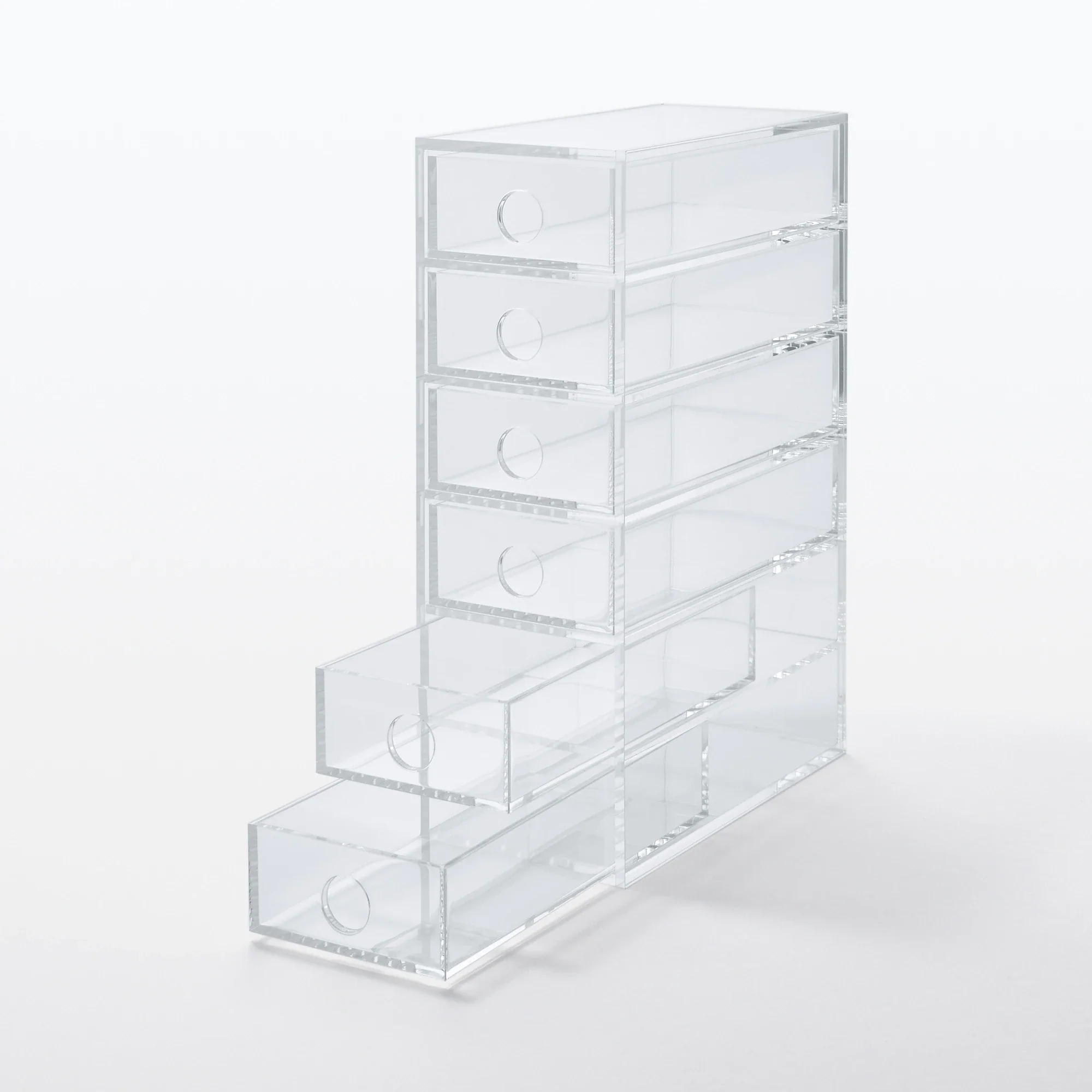 Akryl oppbevaring 6 skuffer cubby