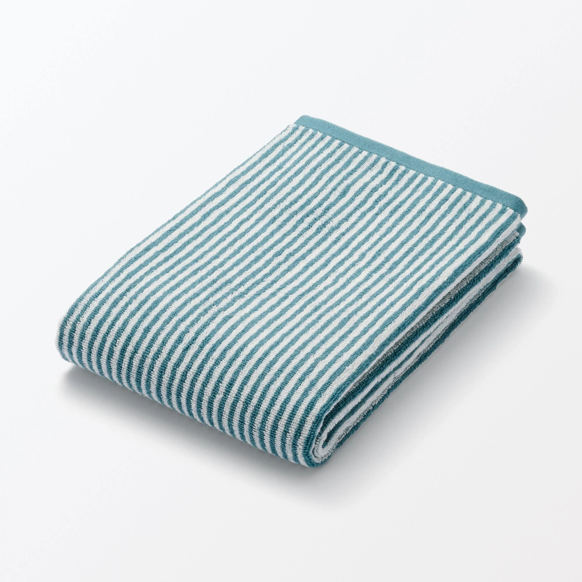 MUJI Organic Cotton Twin Pile Striped Bath Towel