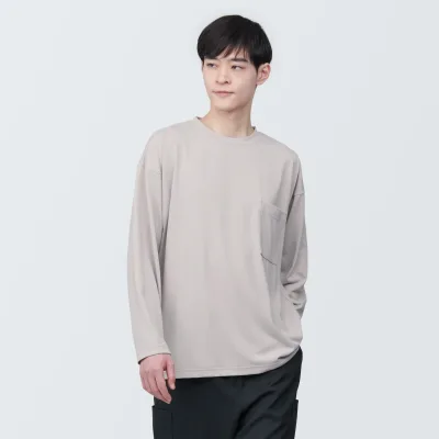Labo Unisex Easy-Clean Quick Dry Crew Neck Long Sleeve T-Shirt