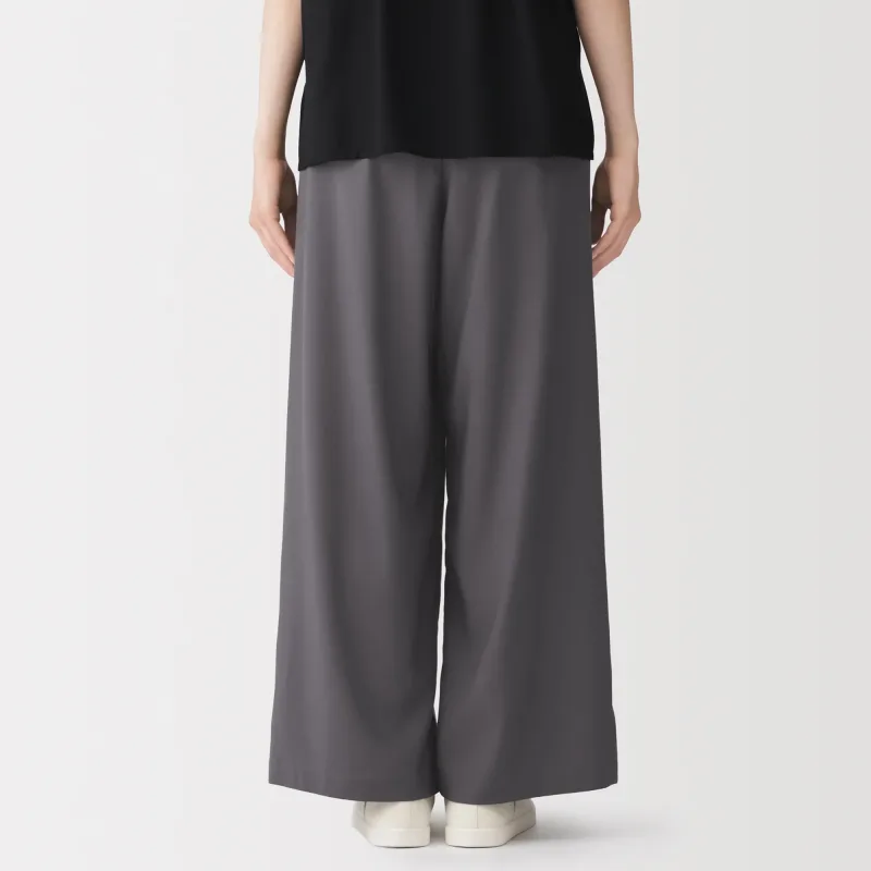 Lyocell Blend Wide Pants