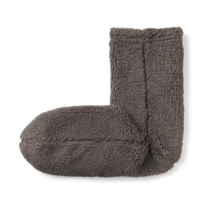 Vinklede boa fleece-hyggesokker