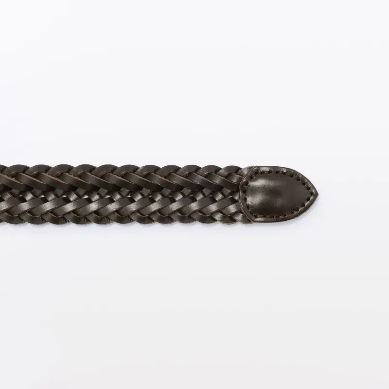 Tanned Leather Hand-Knitted Belt