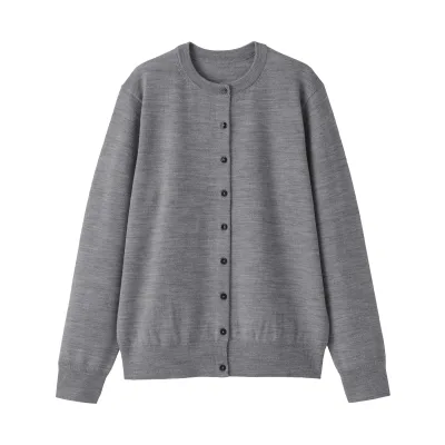 Wool Crewneck Cardigan