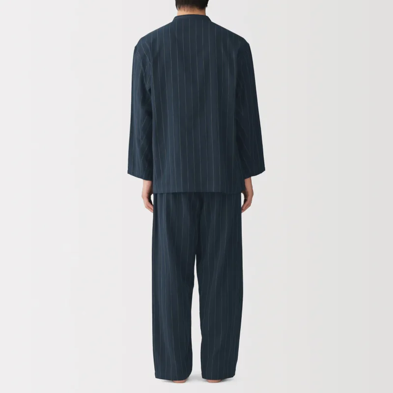 Seamless Double Gauze Stand Collar Pajamas