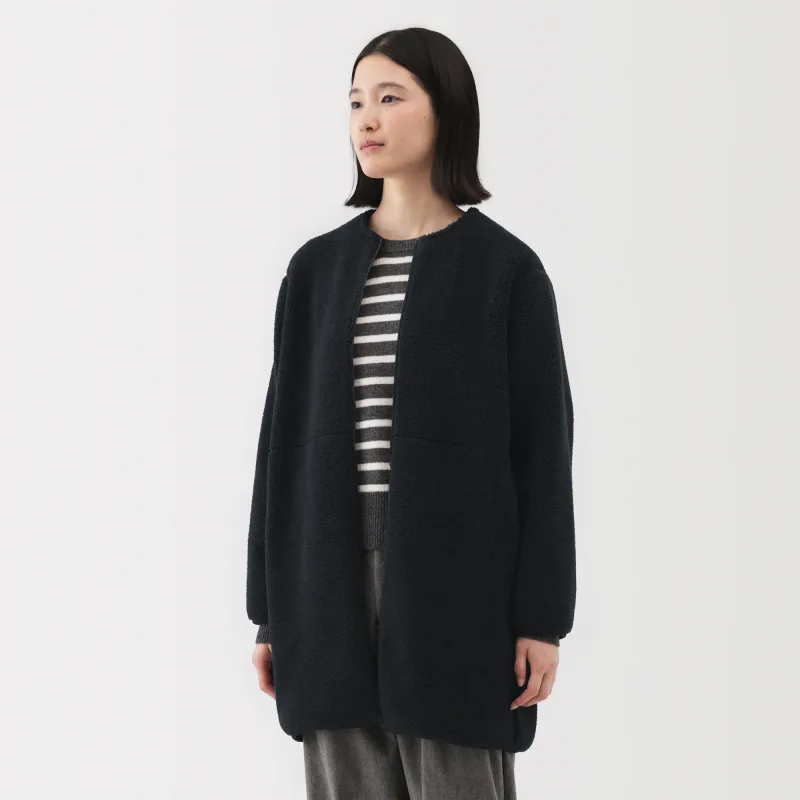 MUJI 보아 플리스 카라리스 코트 (재생 플라스틱 소재)