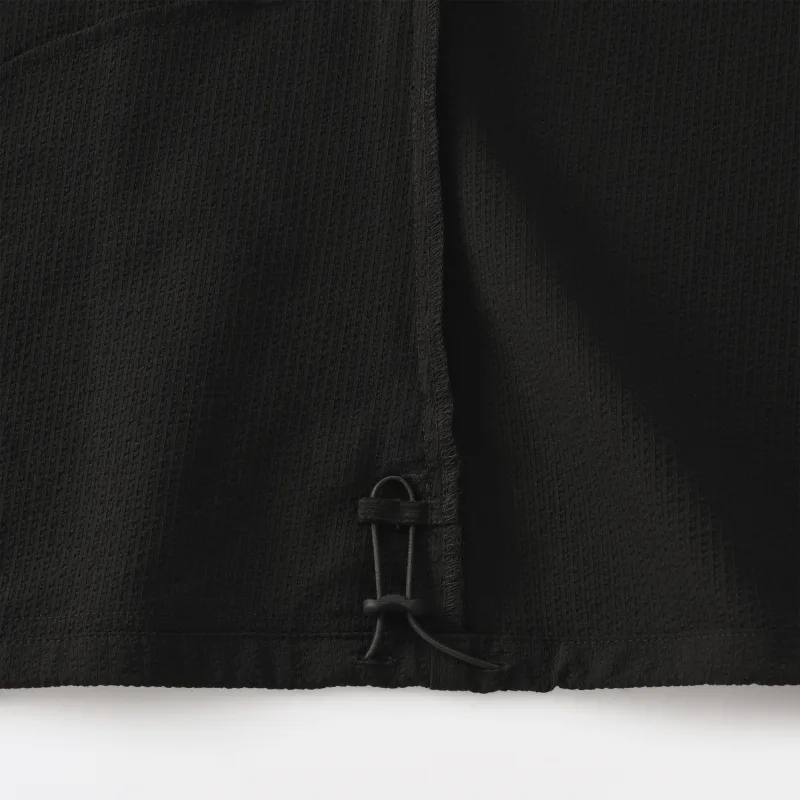 MUJI Women's Airy Seersucker Shirt Jacket with Ventilation Holes