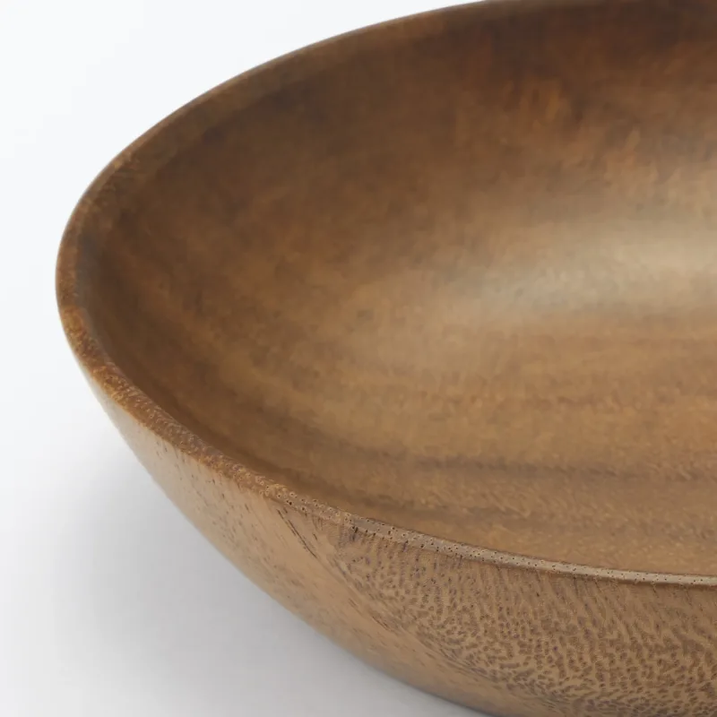Plato hondo de acacia (diám. 6,3")