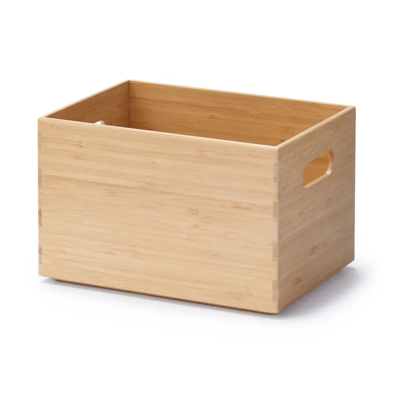 Caja apilable de bambú - Media - Mediana 26 x 18,5 x 16,5 cm