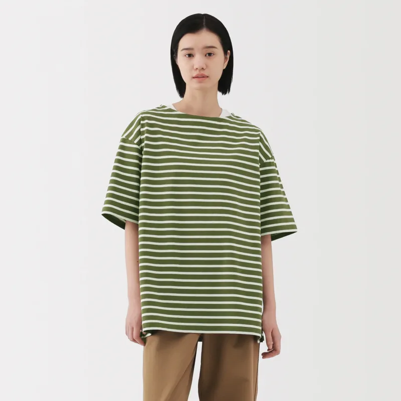 Men's Heavyweight Boatneck Half Sleeve T-Shirt