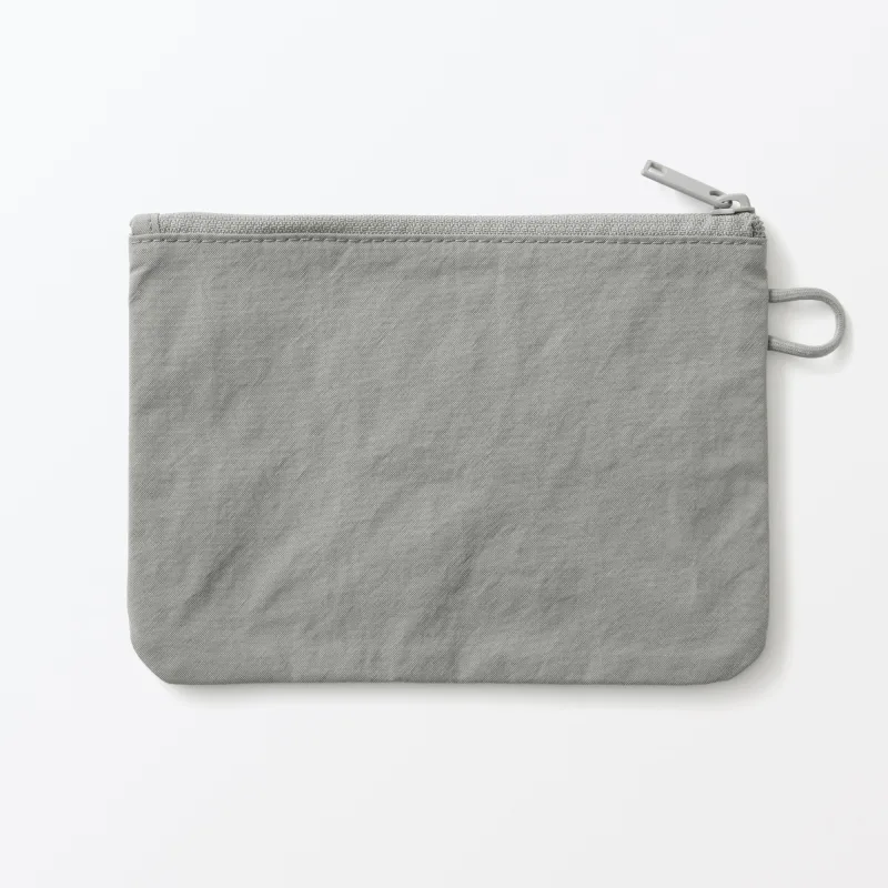 Wrinkled Nylon Flat Pouch - Medium
