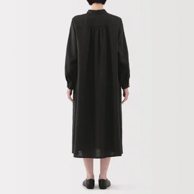 Vestido Camiseiro de Linha Lavada para Senhora