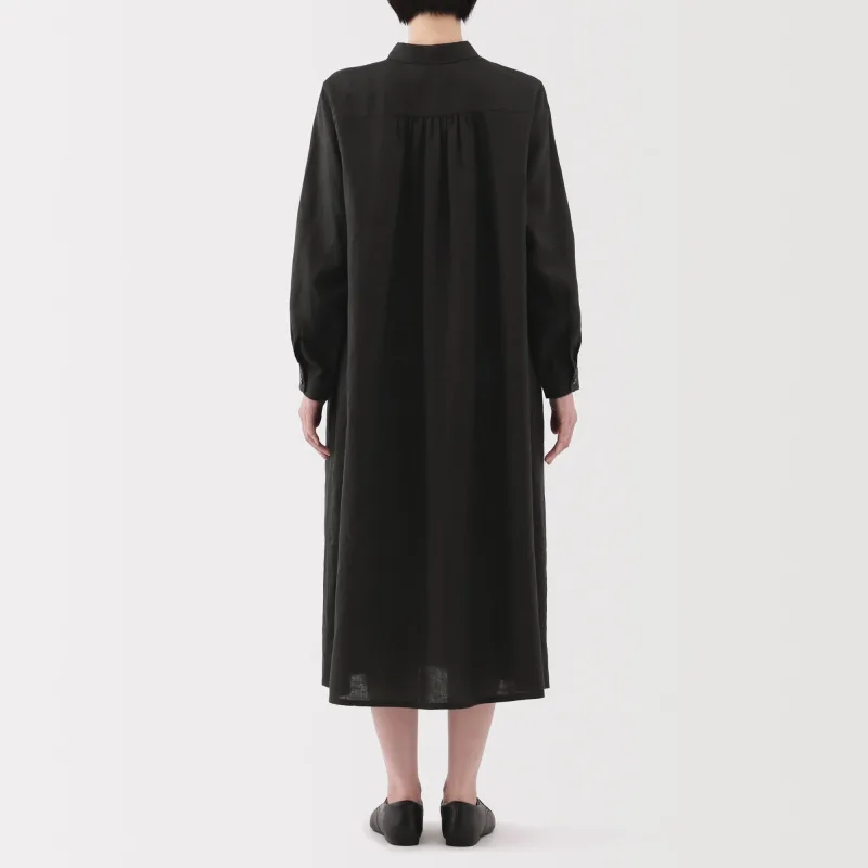 Vestido Camiseiro de Linha Lavada para Senhora