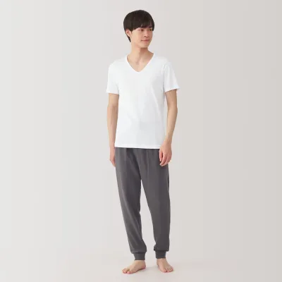 Kaos V-Neck Katun Menyerap Keringat Pria