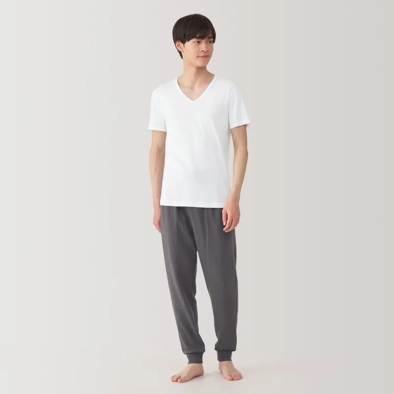 Kaos V-Neck Katun Menyerap Keringat Pria