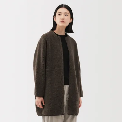 MUJI 보아 플리스 카라리스 코트 (재생 플라스틱 소재)