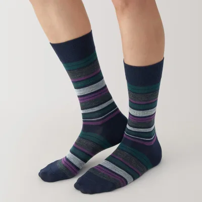 Right Angle Lustrous Wool Mix Thin Socks