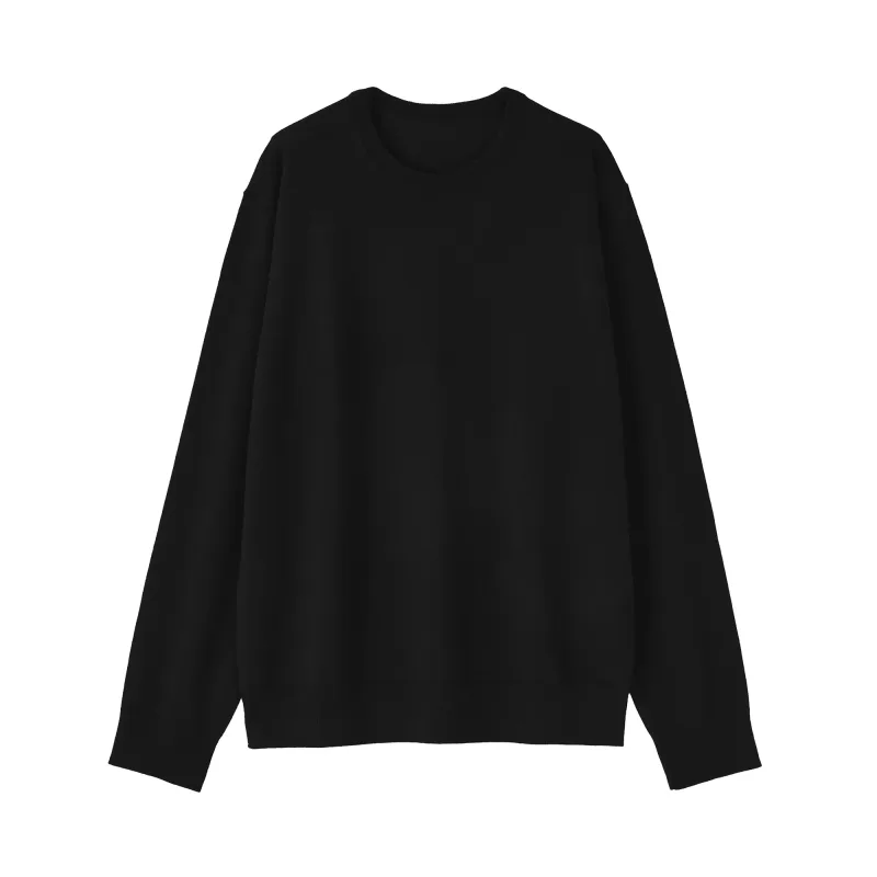 MUJI Men's Washable High-Gauge Wool Crewneck Sweater