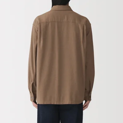 Casaco de flanela escovada para homem MUJI para sobreposição no outono e inverno