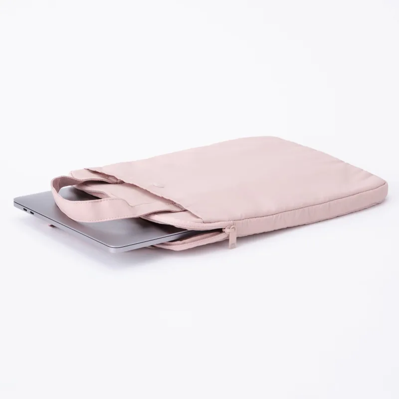 Parachute Cloth Tall Laptop Bag - Pink Beige