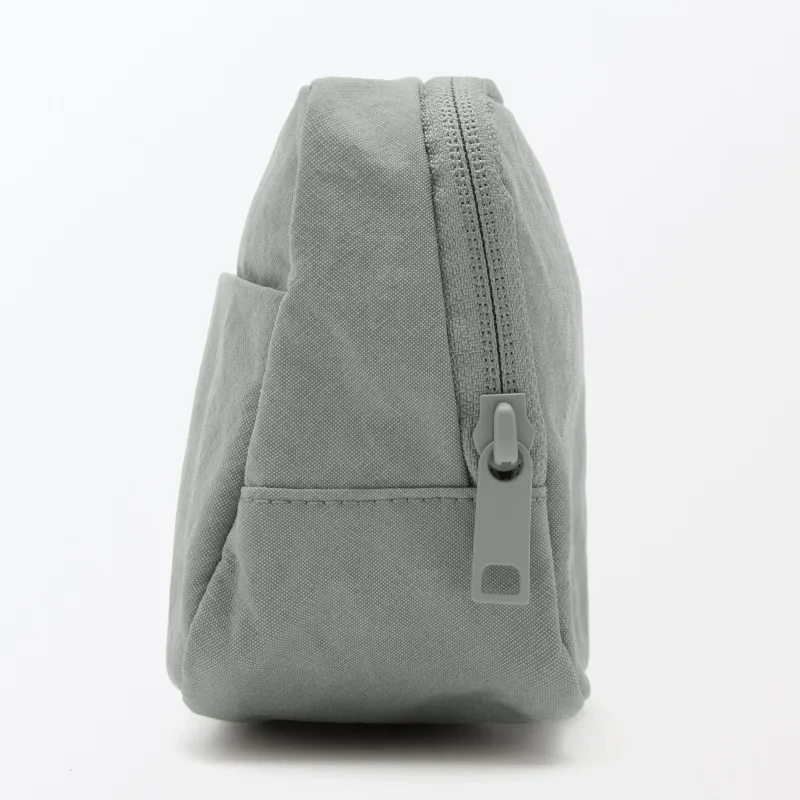 Wrinkled Nylon Wide-Opening Pouch - Large