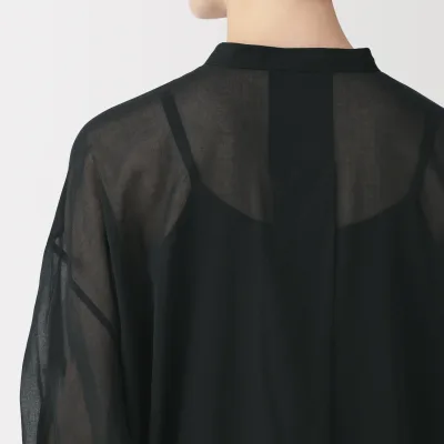 Vestido transparente de algodón de alta torsión