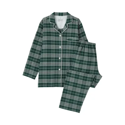 Sidsömlösa flanellpyjamas
