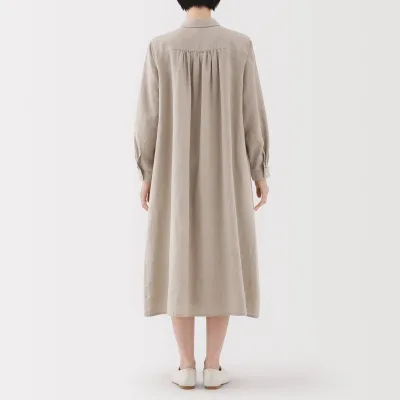 Vestido Camiseiro de Linha Lavada para Senhora