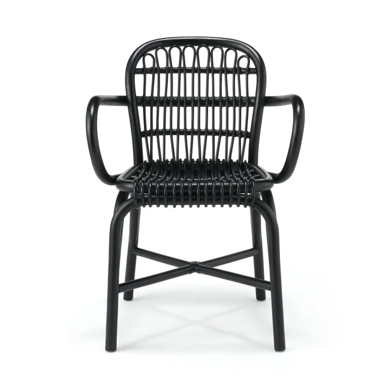 Rattan Armchair - Black