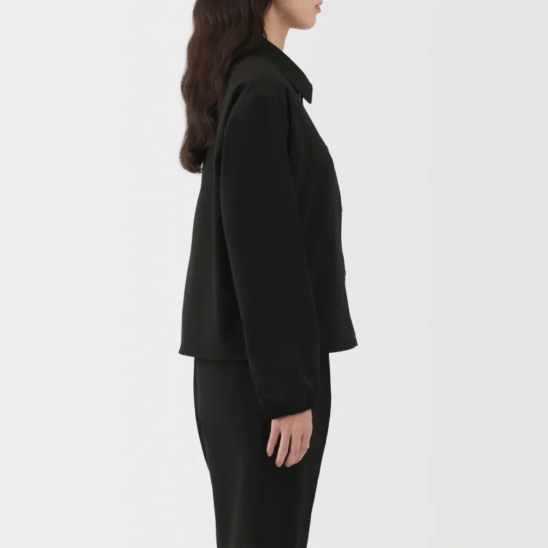 MUJI Women's Airy Seersucker Shirt Jacket with Ventilation Holes