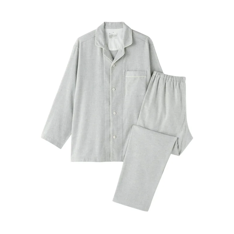 Sidesømløse flanellpyjamaser