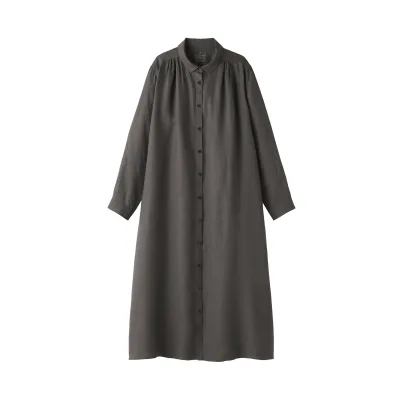Vestido Camiseiro de Linha Lavada para Senhora