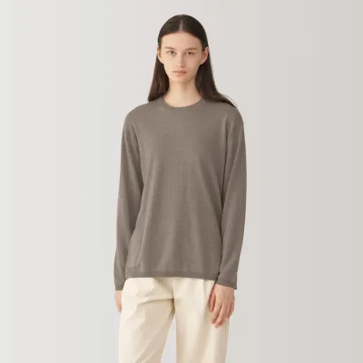 Labo Women's Natural Cashmere Crewneck Sweater