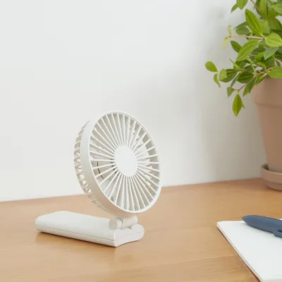 Rechargeable Thin Handheld Fan - White