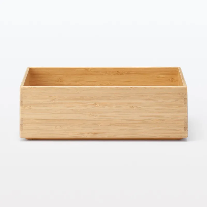 Boîte en bambou empilable - Demi - Petite (L10,2 x P7,3 x H3,3")
