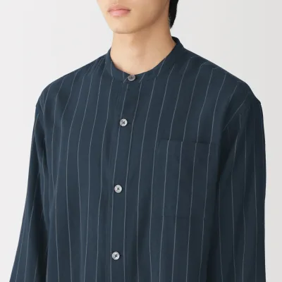 Seamless Double Gauze Stand Collar Pajamas