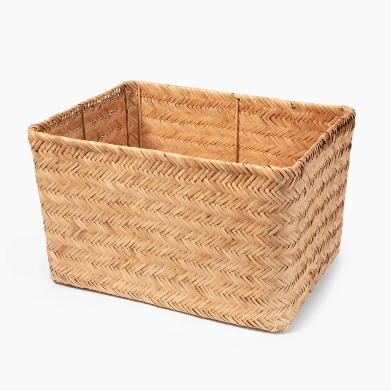 Rattan Rectangular Basket - Large (W19.7 x D15 x H12")