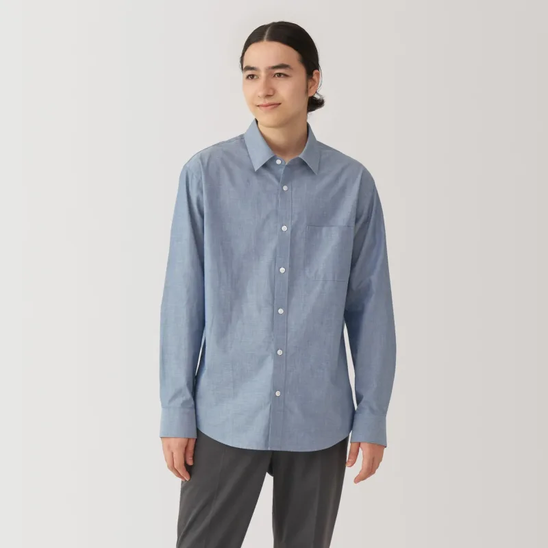 Camisa de sarja lavada para homem