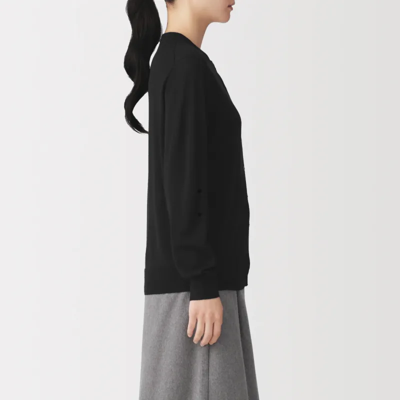 Wool Crewneck Cardigan