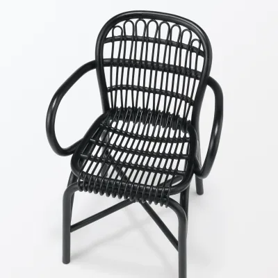 Rattan Armchair - Black