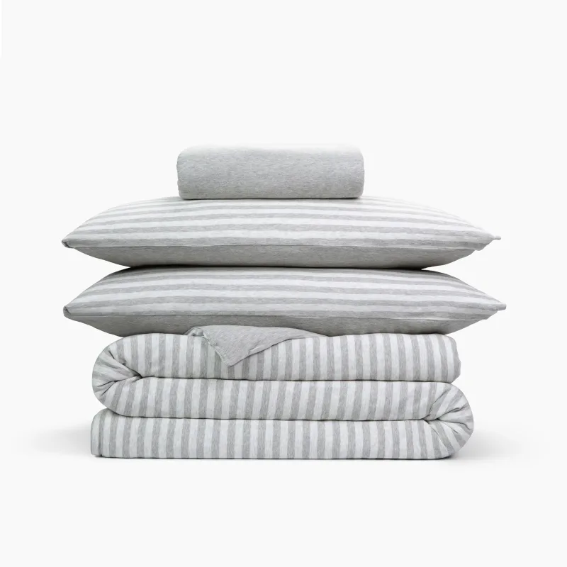 Cotton Jersey 4 Piece Bedding Set - King