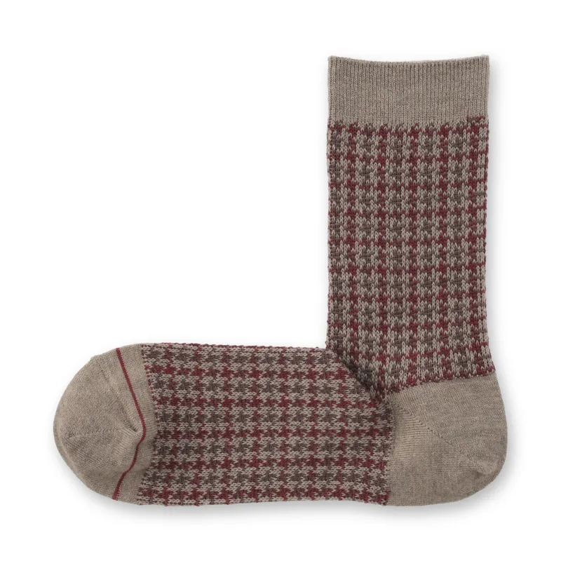 Warm Cotton Houndstooth Socks