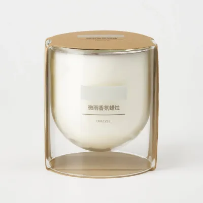 Scented Double Wall Glass Candle - Slight Rain