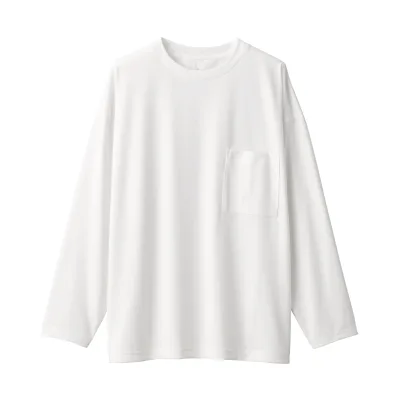 Labo Unisex Easy-Clean Quick Dry Crew Neck Long Sleeve T-Shirt