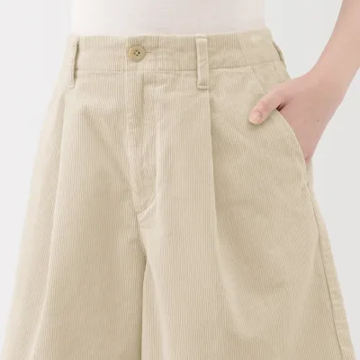 Culottes i kordfløjl med kapokblanding