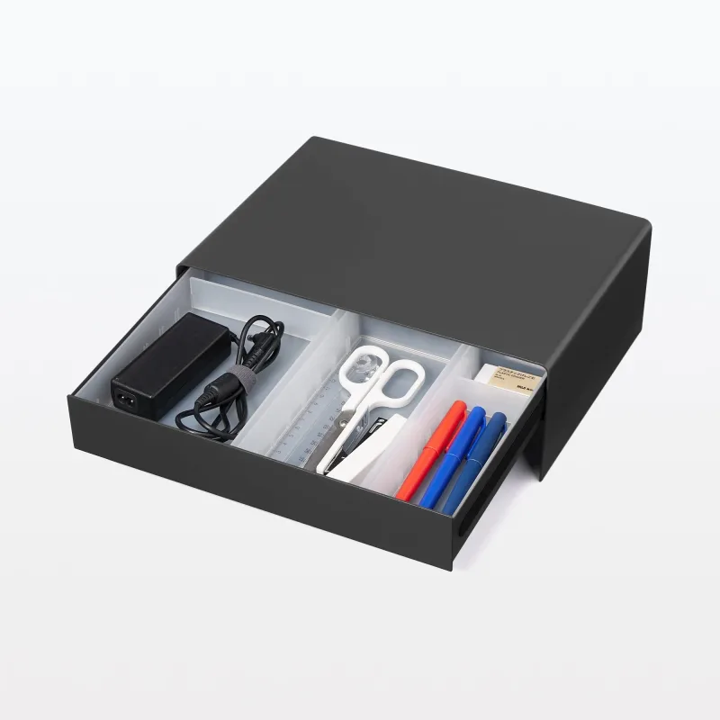 Steel Monitor Stand with Drawer