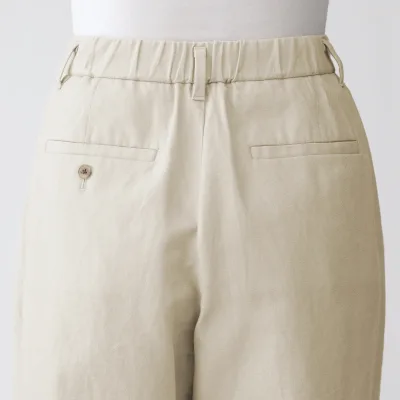 Hemp Blend Twill Straight Pants