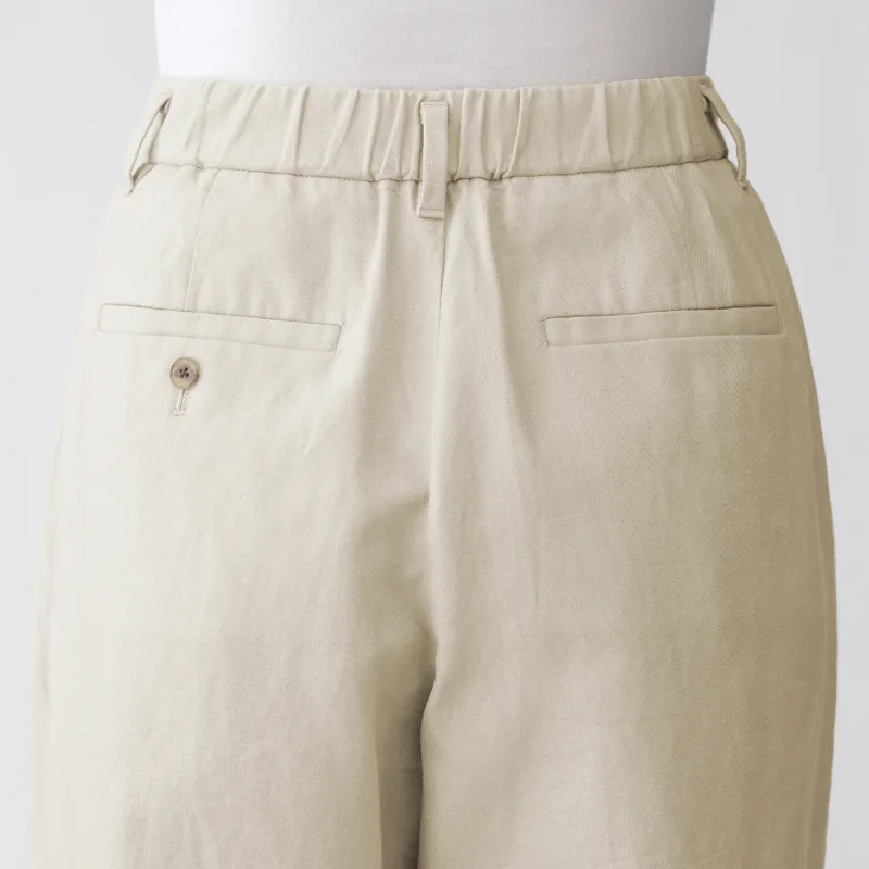 Hemp Blend Twill Straight Pants