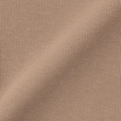 MUJI Herr Kort Cardigan med V-ringning i dubbelstickad bomullsblandning
