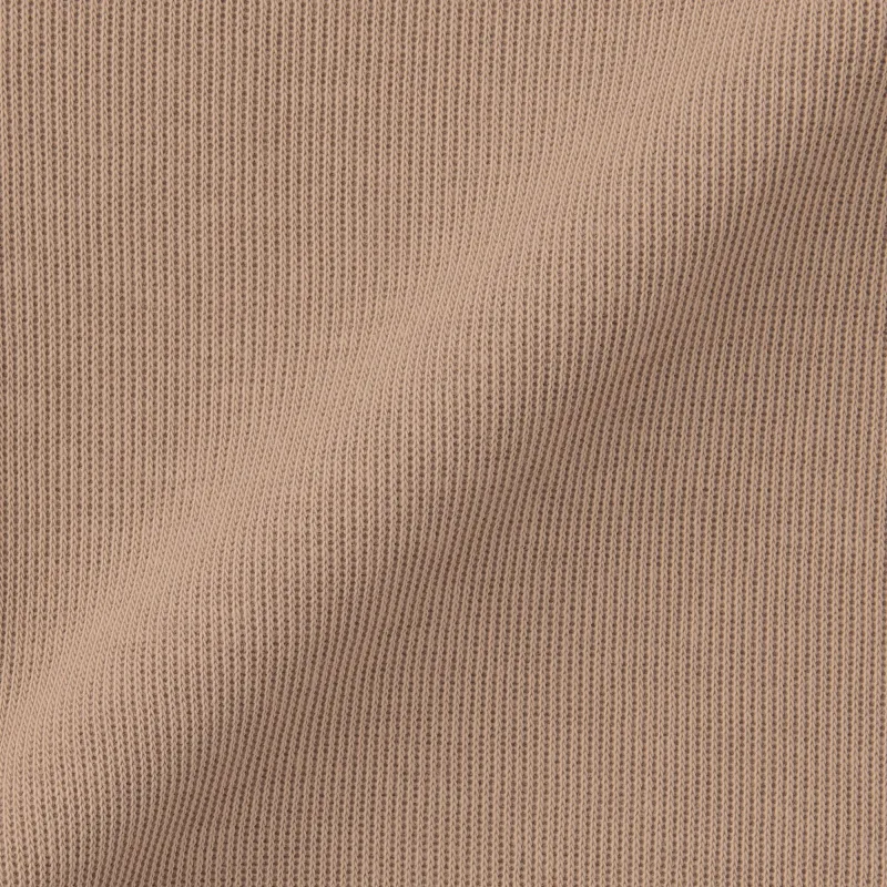 MUJI Herr Kort Cardigan med V-ringning i dubbelstickad bomullsblandning