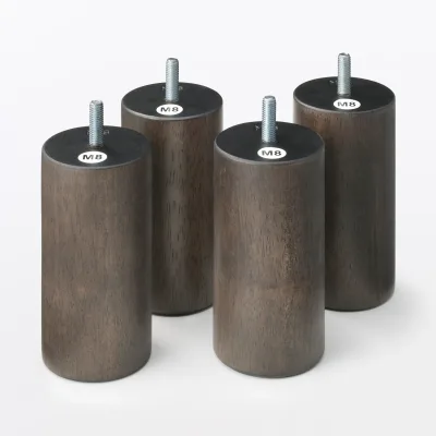 M8 Wooden Legs for Bed & Sofa - Brown (4.7")